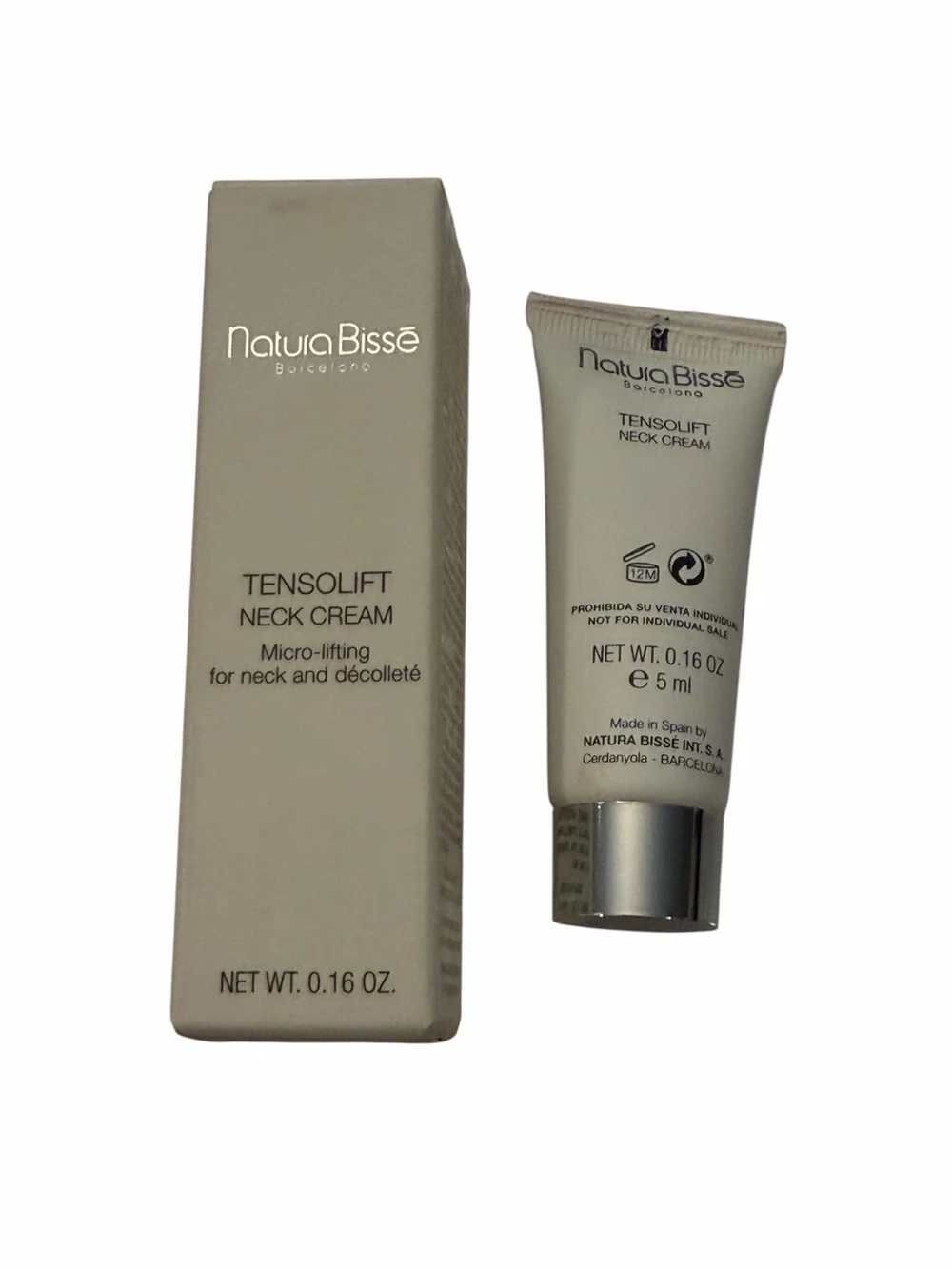 Natura Bisse Tensolift Neck Cream 0.16oz 5ml Travel Mini New Box Micro Lifting